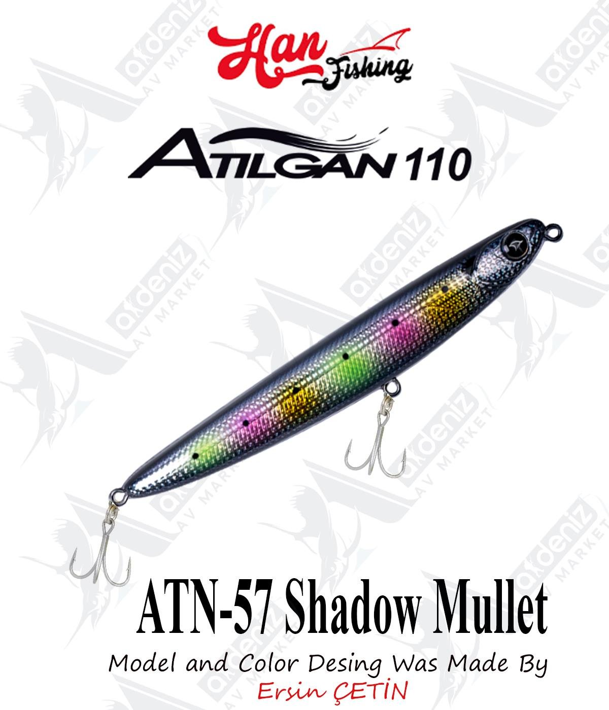 Hanfish Atılgan 110F WTD Su Üstü Maket #ATN-57 Shadow MulletHAN FİSHİNG