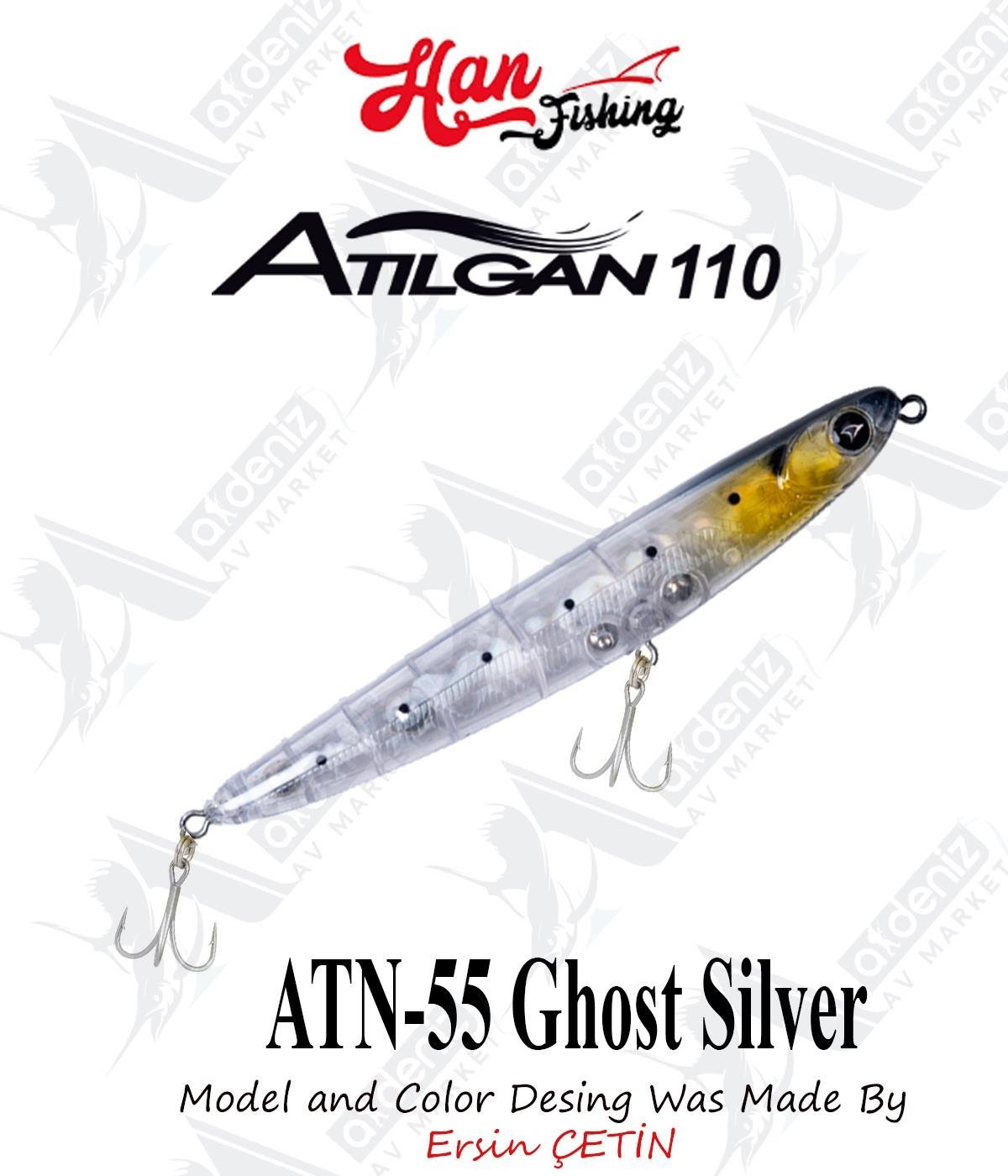 Hanfish Atılgan 110F WTD Su Üstü Maket #ATN-55 Ghost SilverHAN FİSHİNG