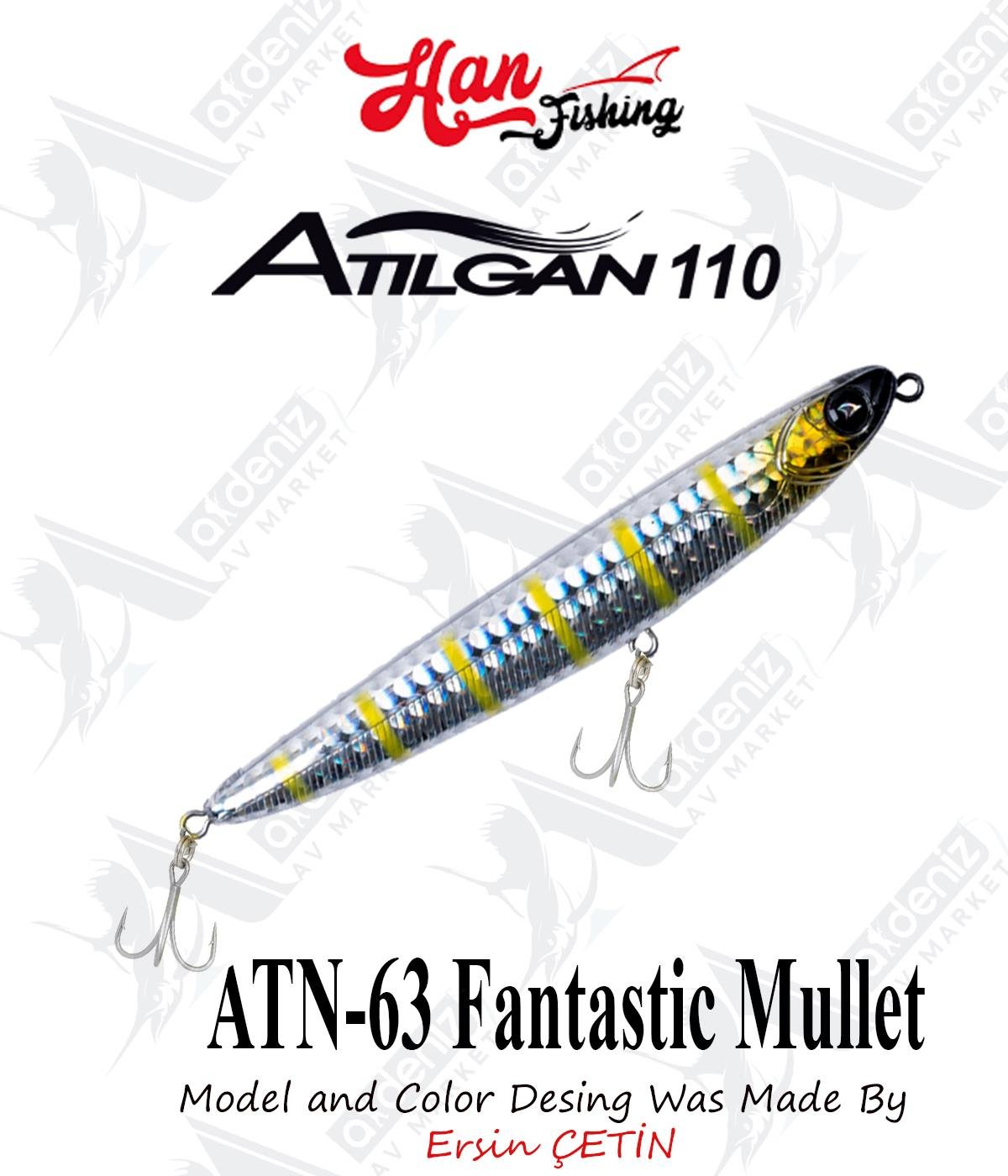 Hanfish Atılgan 110F WTD Su Üstü Maket #ATN-63 Fantastic MulletHAN FİSHİNG