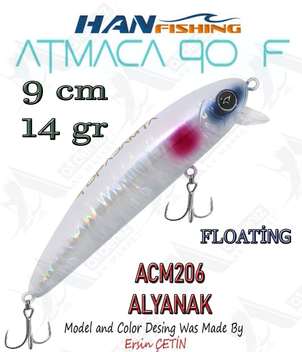 Hanfish Atmaca 90F 9 cm 14 gr ACM206 ALYANAK.HAN FİSHİNG