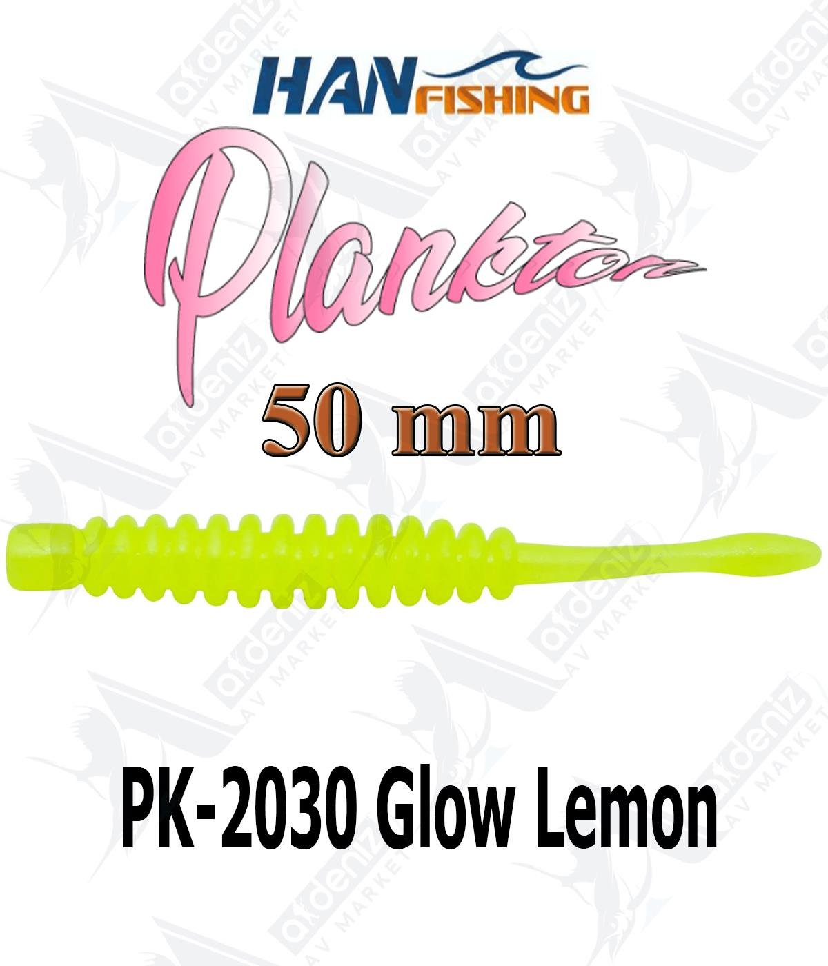 Hanfish Plankton 5 Cm Lrf/Aji Silikon Kurt 10' lu Paket #PK-2030 Glow LemonHAN FİSHİNG