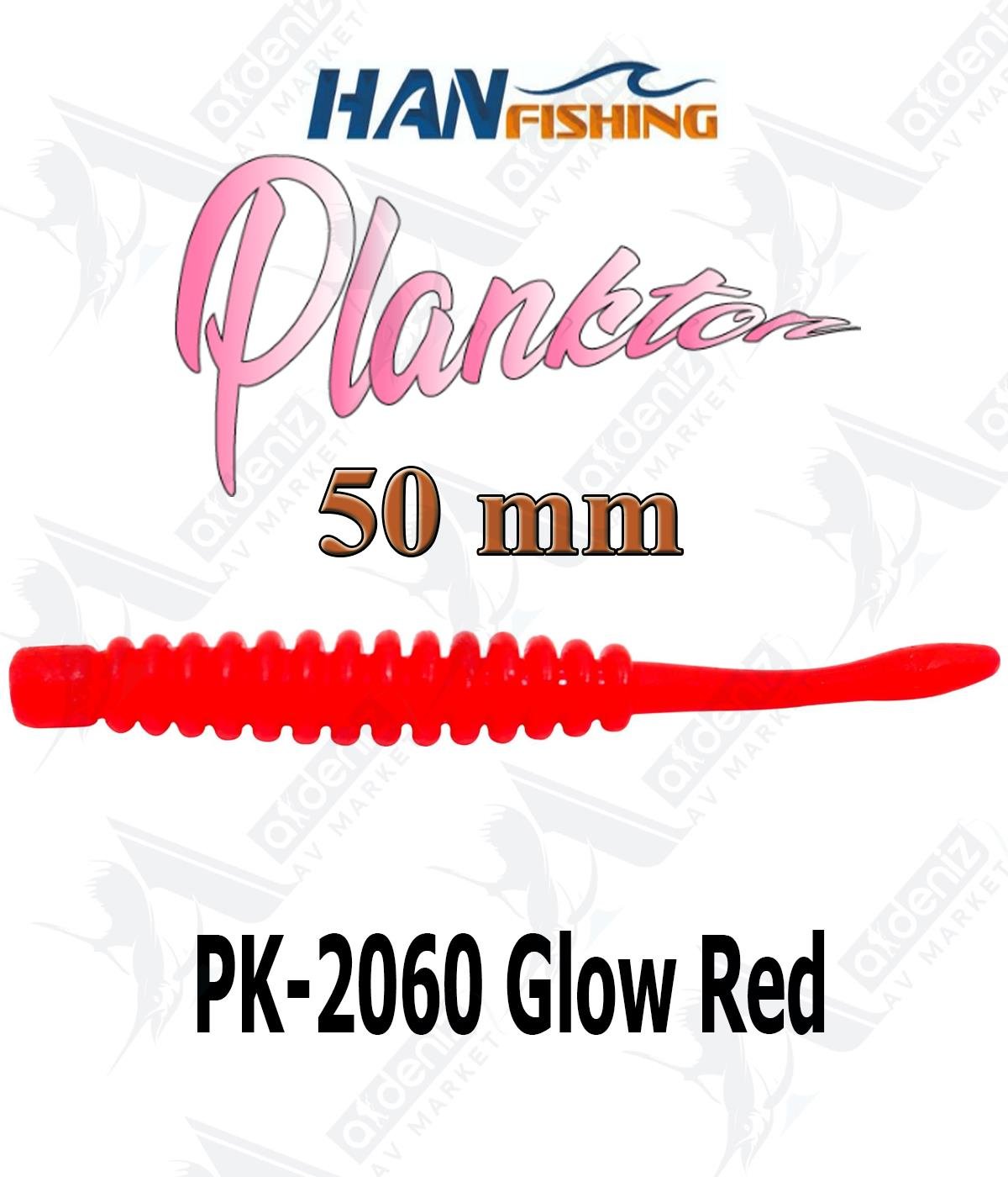 Hanfish Plankton 5 Cm Lrf/Aji Silikon Kurt 10' lu Paket #PK-2060 Glow RedHAN FİSHİNG