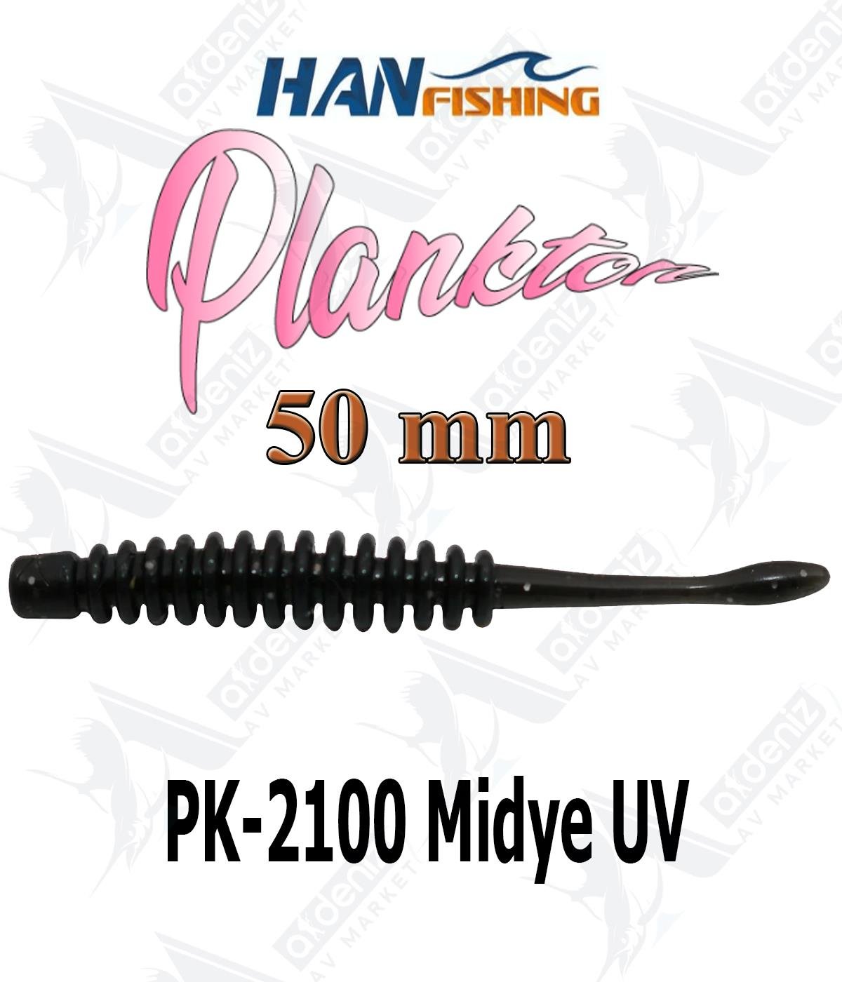 Hanfish Plankton 5 Cm Lrf/Aji Silikon Kurt 10' lu Paket #PK-2100 Midye UVHAN FİSHİNG