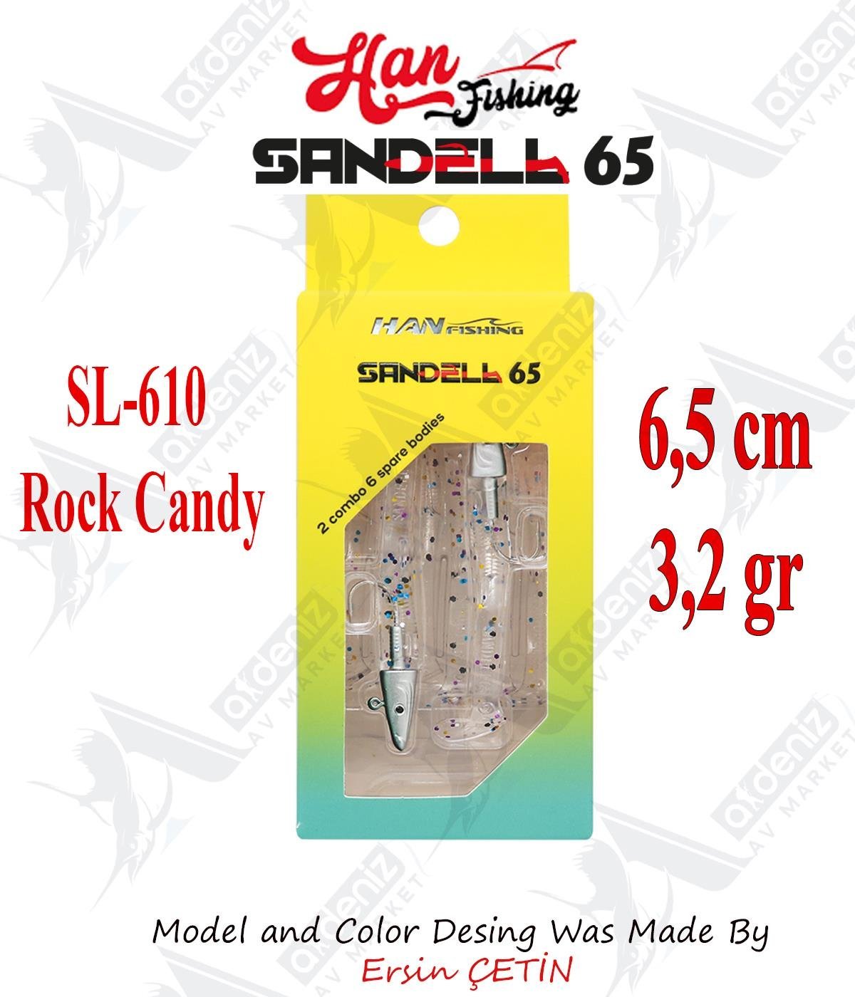 Hanfish Sandeel Silikon 65 mm #SL-610 Rock CandyHAN FİSHİNG
