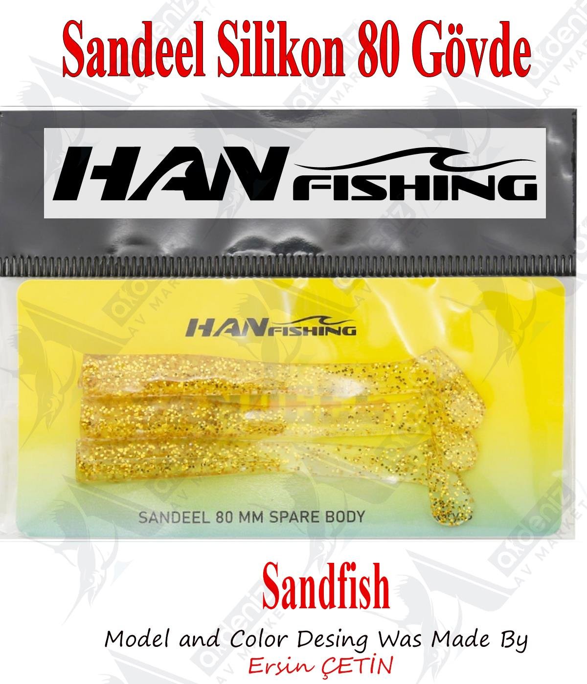 Hanfish Sandeel Silikon 80 mm Yedek Gövde SB-2040 SandfishHAN FİSHİNG