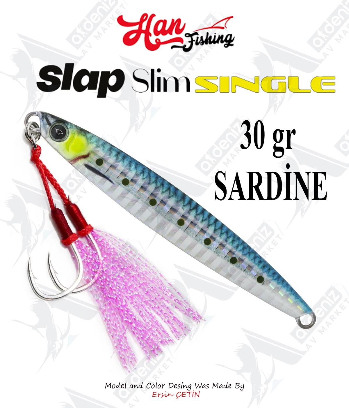 Hanfish Slap Slim Single Jigs 30 gr #SardineHAN FİSHİNG