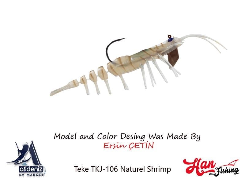 Hanfish Teke Baby Shrimp 55 mm Silikon Karides #TKJ-106 Naturel Shrimp