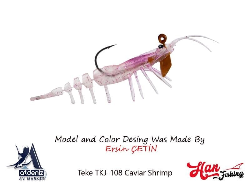 Hanfish Teke Baby Shrimp 55 mm Silikon Karides #TKJ-108 Caviar Shrimp