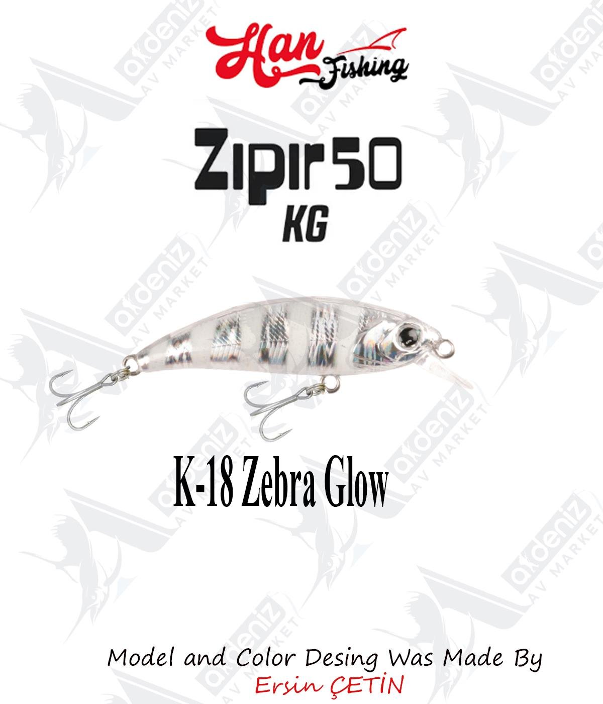Hanfish Zıpır Kısa Gaga K-18 Zebra GlowHAN FİSHİNG