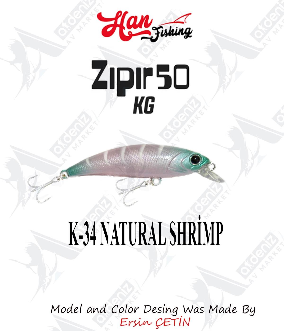 Hanfish Zıpır Kısa Gaga K-34 Natural ShrimpHAN FİSHİNG