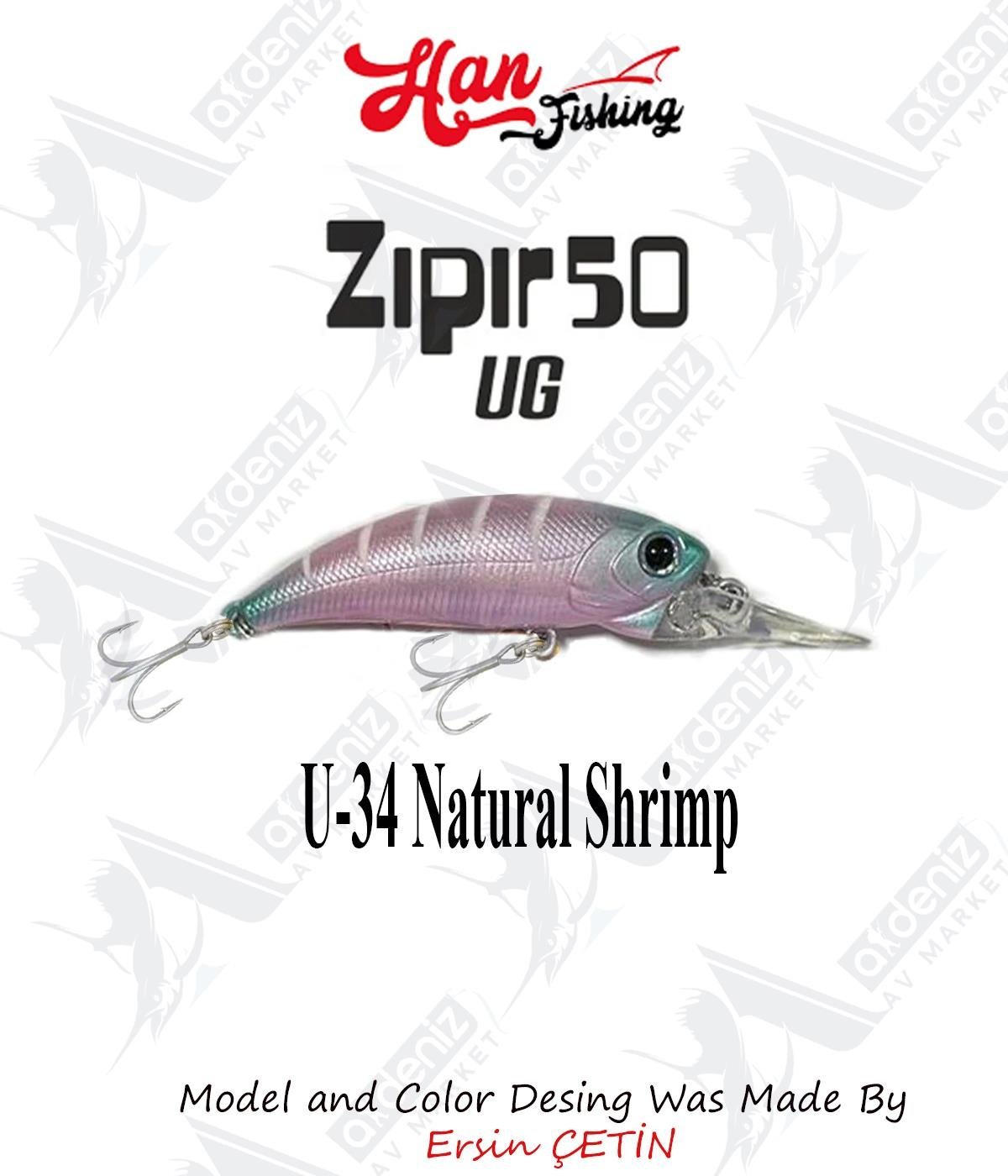 Hanfish Zıpır Uzun Gaga U-34 Natural ShrimpHAN FİSHİNG