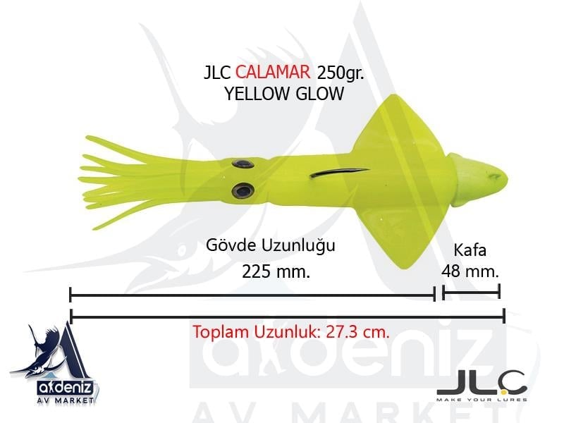 JLC Jigging A La Carta Calamar 250 Gr #2 GlowJLC JİGGİNG A LA CARTA