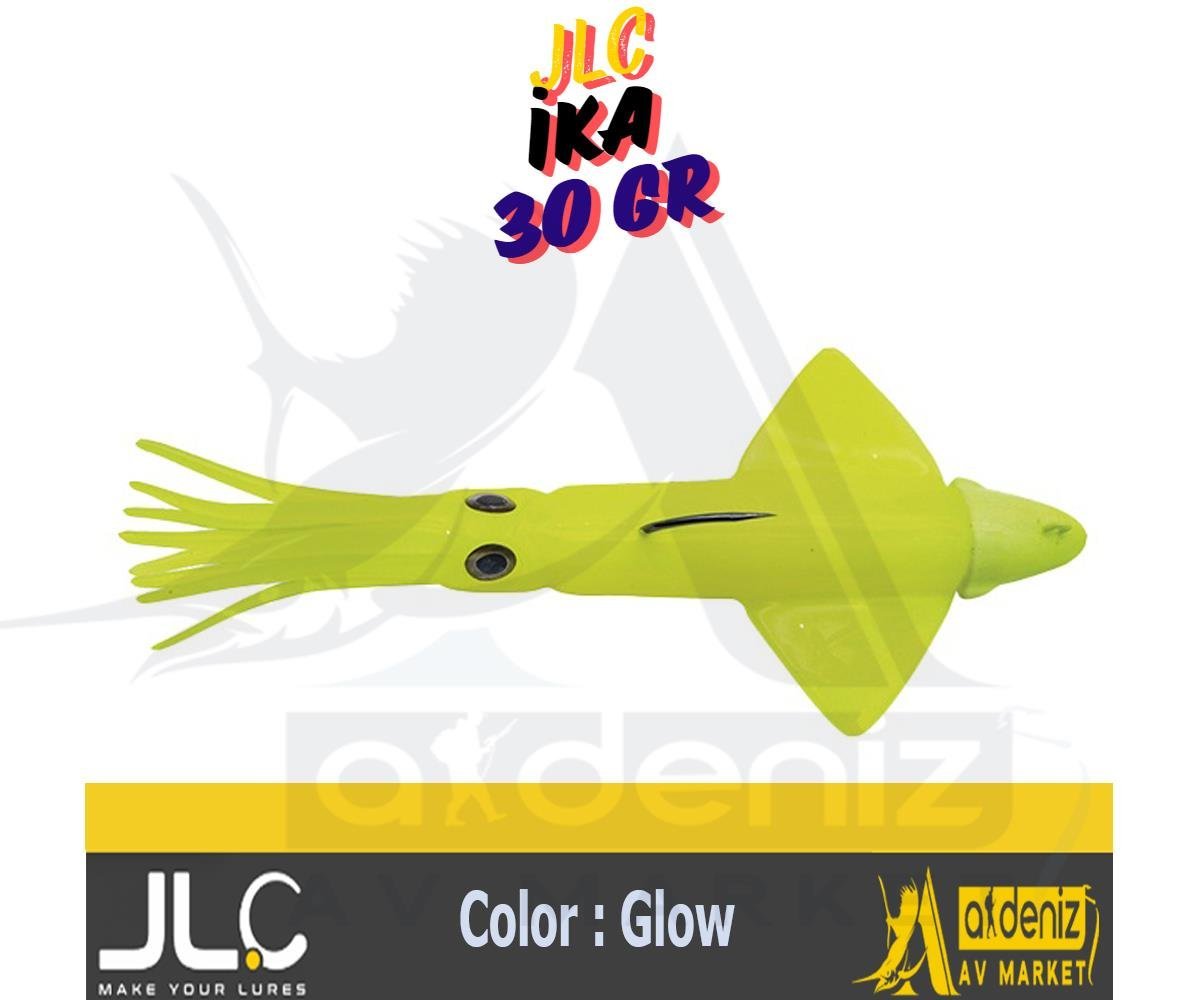 JLC Jigging A La Carta IKA 30 Gr #2 Glow fosforlu yeşil Combo Silikon Kalamar Yem