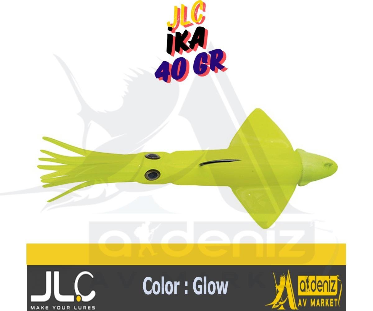 JLC Jigging A La Carta IKA 40 Gr #2 Glow fosforlu yeşil Combo Silikon Kalamar Yem