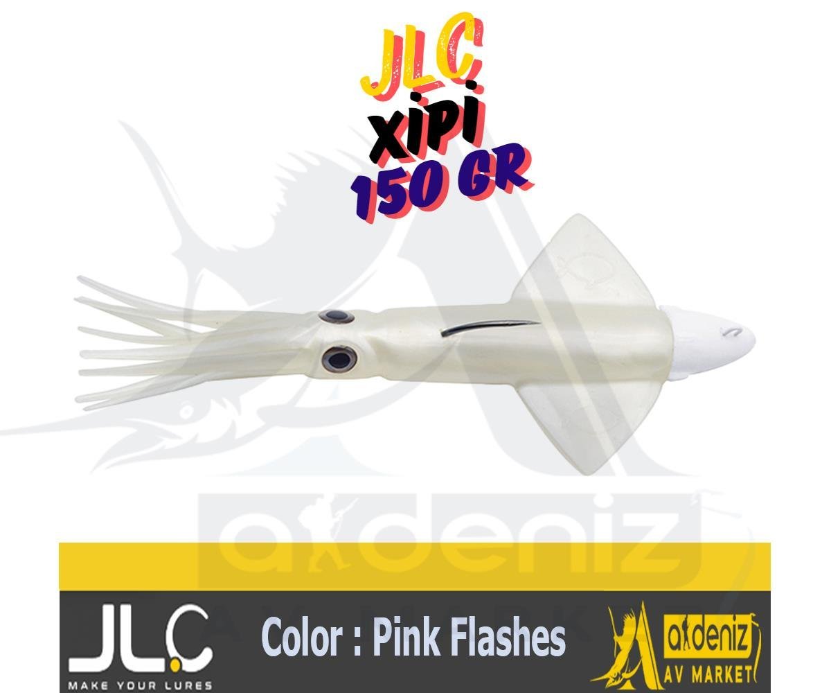 JLC Jigging A La Carta XİPİ 150 Gr #8 Pink Flashes beyaz pembe efektli Combo Silikon Kalamar Yem