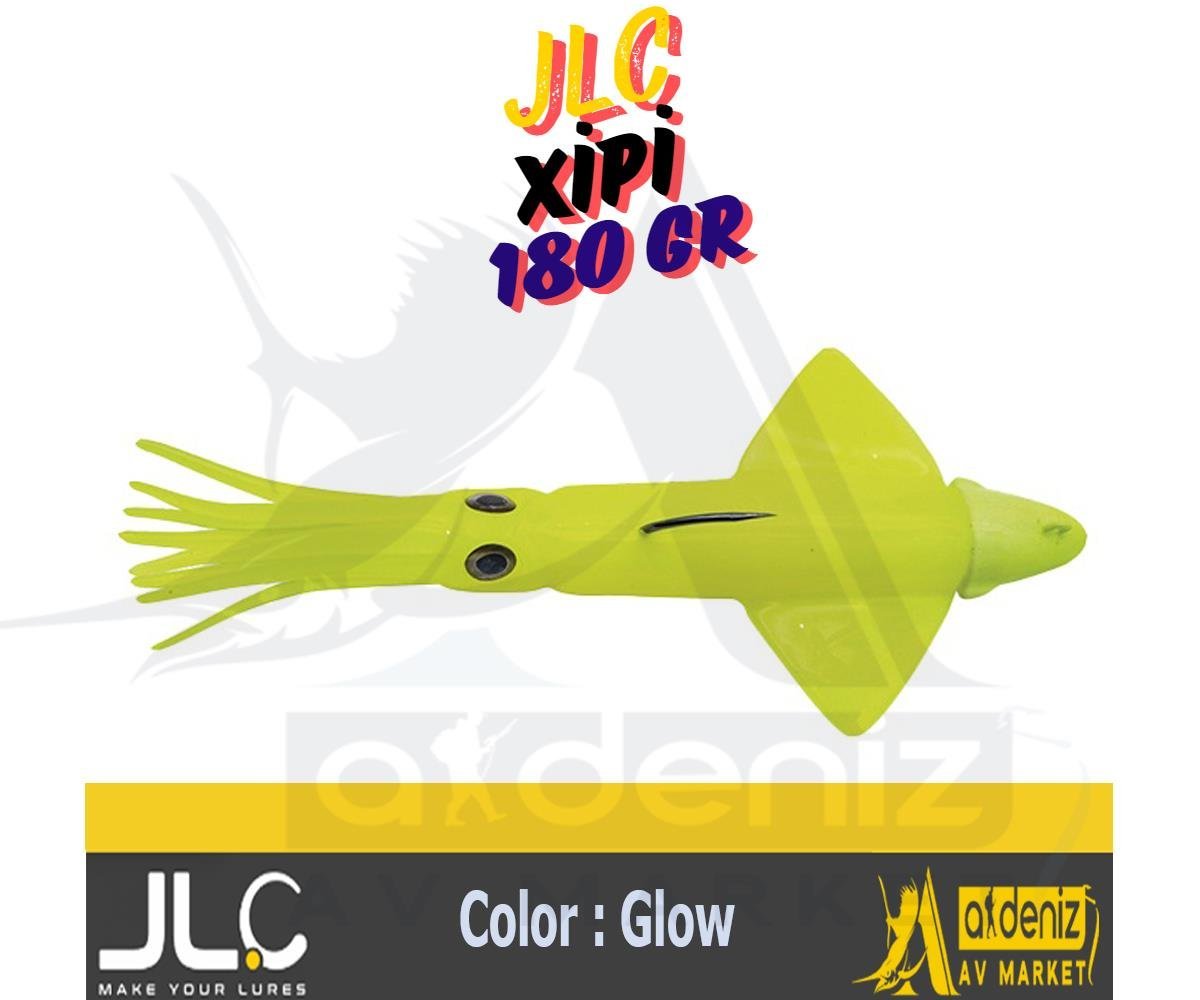 JLC Jigging A La Carta XİPİ 180 Gr #2 Glow fosforlu yeşil Combo Silikon Kalamar Yem