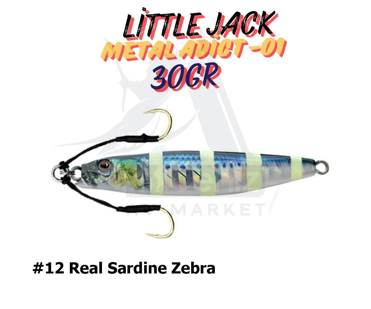 Little Jack Metal Adict-01 30 gr Jig Yem #12 Real Sardine ZebraLİTTLE JACK