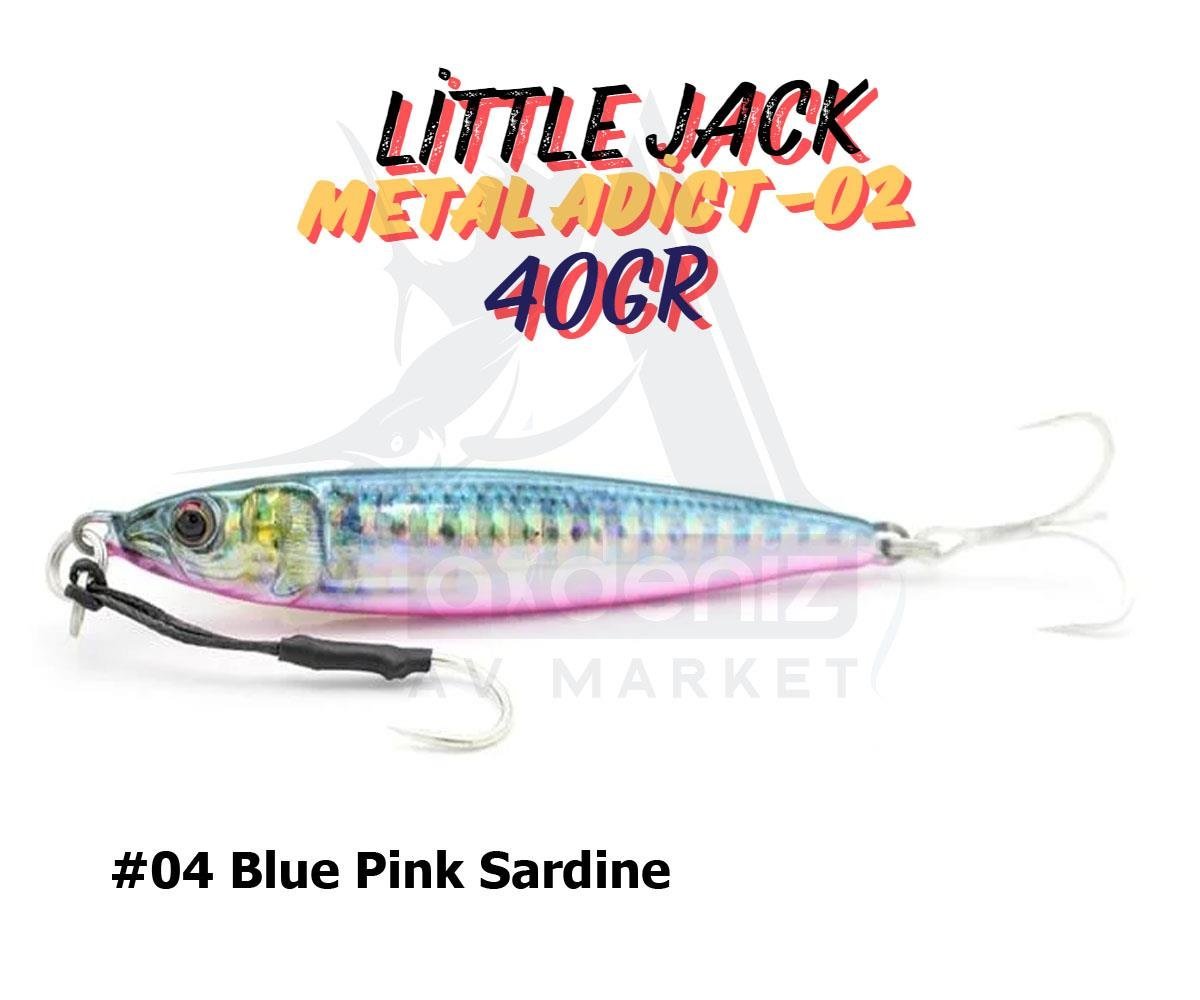 Little Jack Metal Adict-02 40 gr Jig Yem #04 Blue Pink SardineLİTTLE JACK