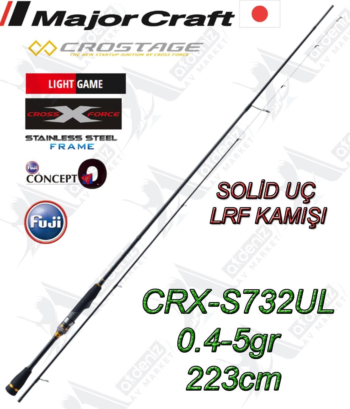 Major Craft New Crostage CRX-S732UL LRF Mebaru Kamış 0.4-5 gr 223cm ( Solid Uç )MAJOR CRAFT