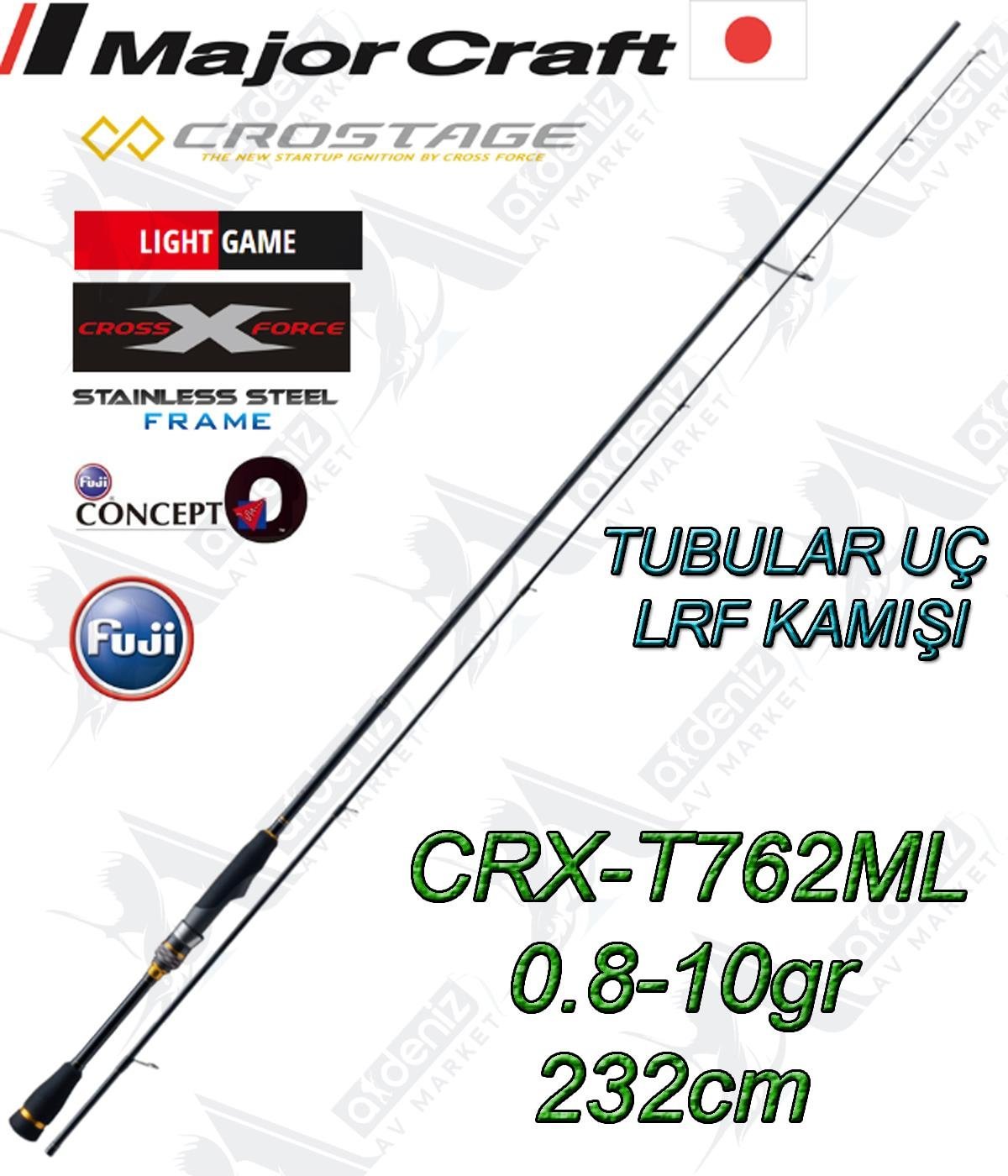 Major Craft New Crostage CRX-T762ML LRF Mebaru Kamış 0.8-10 gr 232cm ( Tubular Uç )MAJOR CRAFT