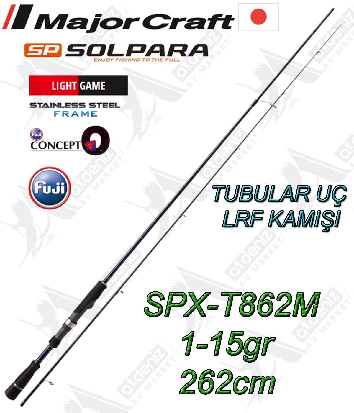 Major Craft New Solpara SPX-T862M LRF-Micro Jigging Kamış 1-15 gr 2.62 Mt (Tubular Uç )MAJOR CRAFT
