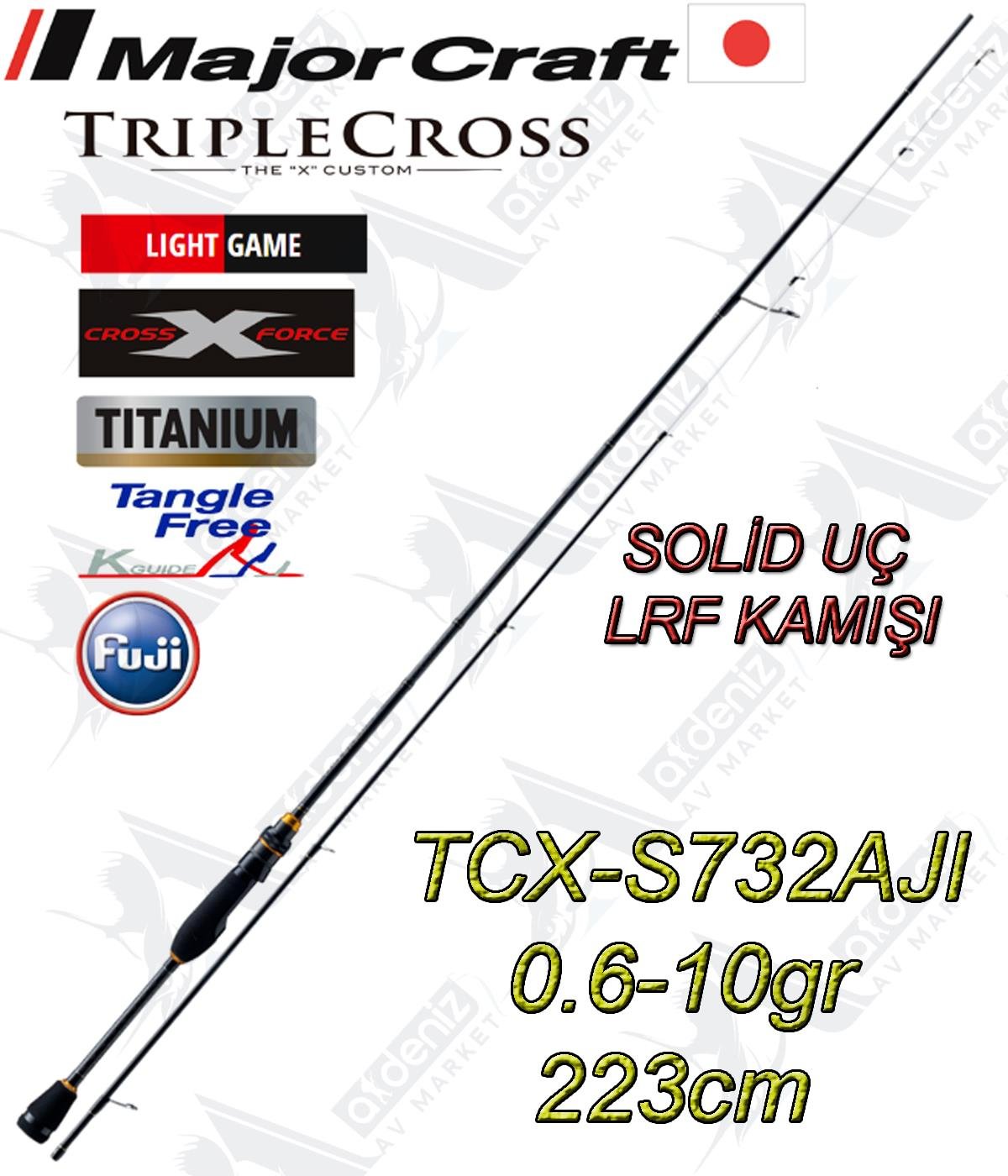 Major Craft New Triple Cross TCX-S732AJİ Lrf Kamış 0.6-10 gr 223cm (Solid Uç)MAJOR CRAFT