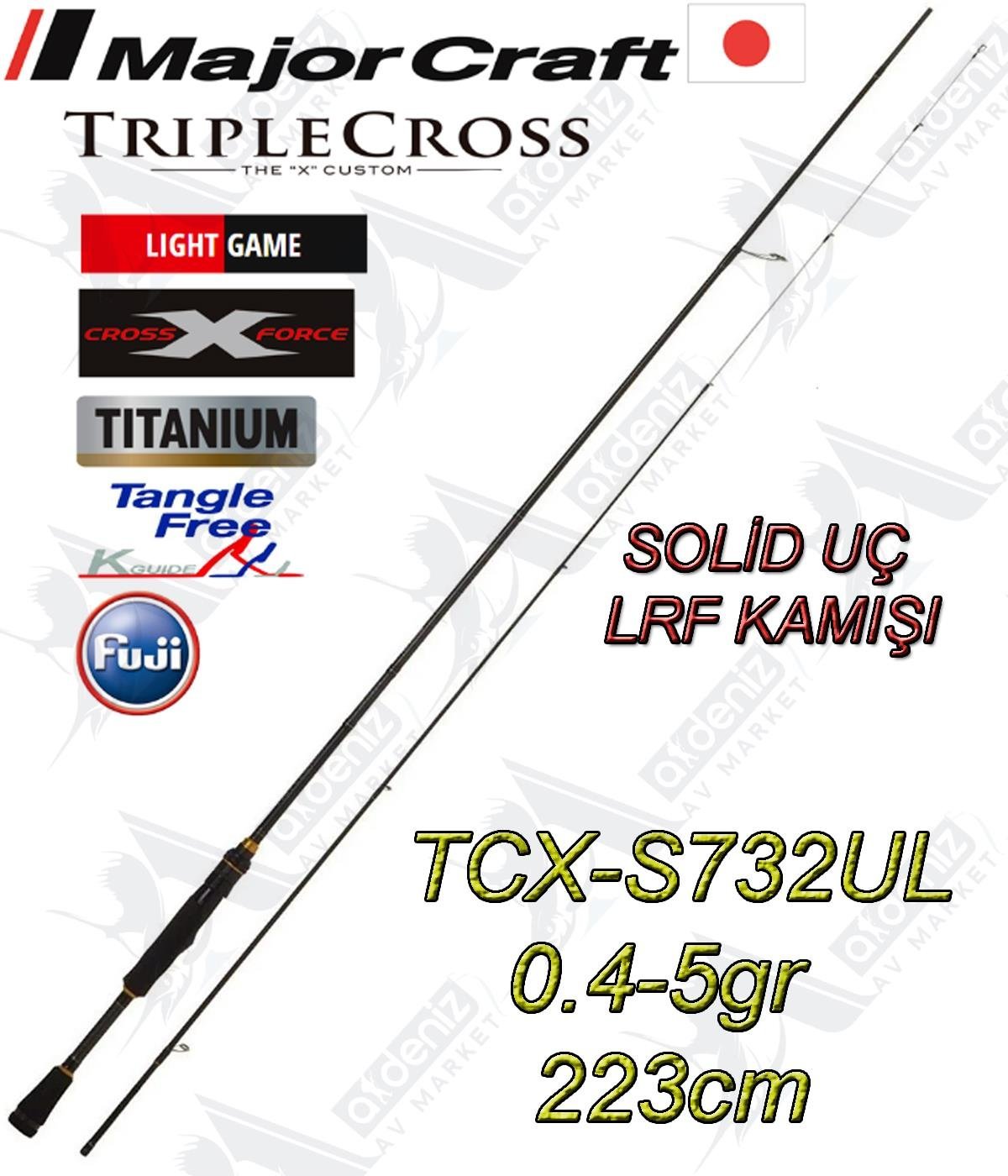 Major Craft New Triple Cross TCX-S732UL Lrf Mebaring Kamış 0.4-5gr 223cm (Solid Uç)MAJOR CRAFT