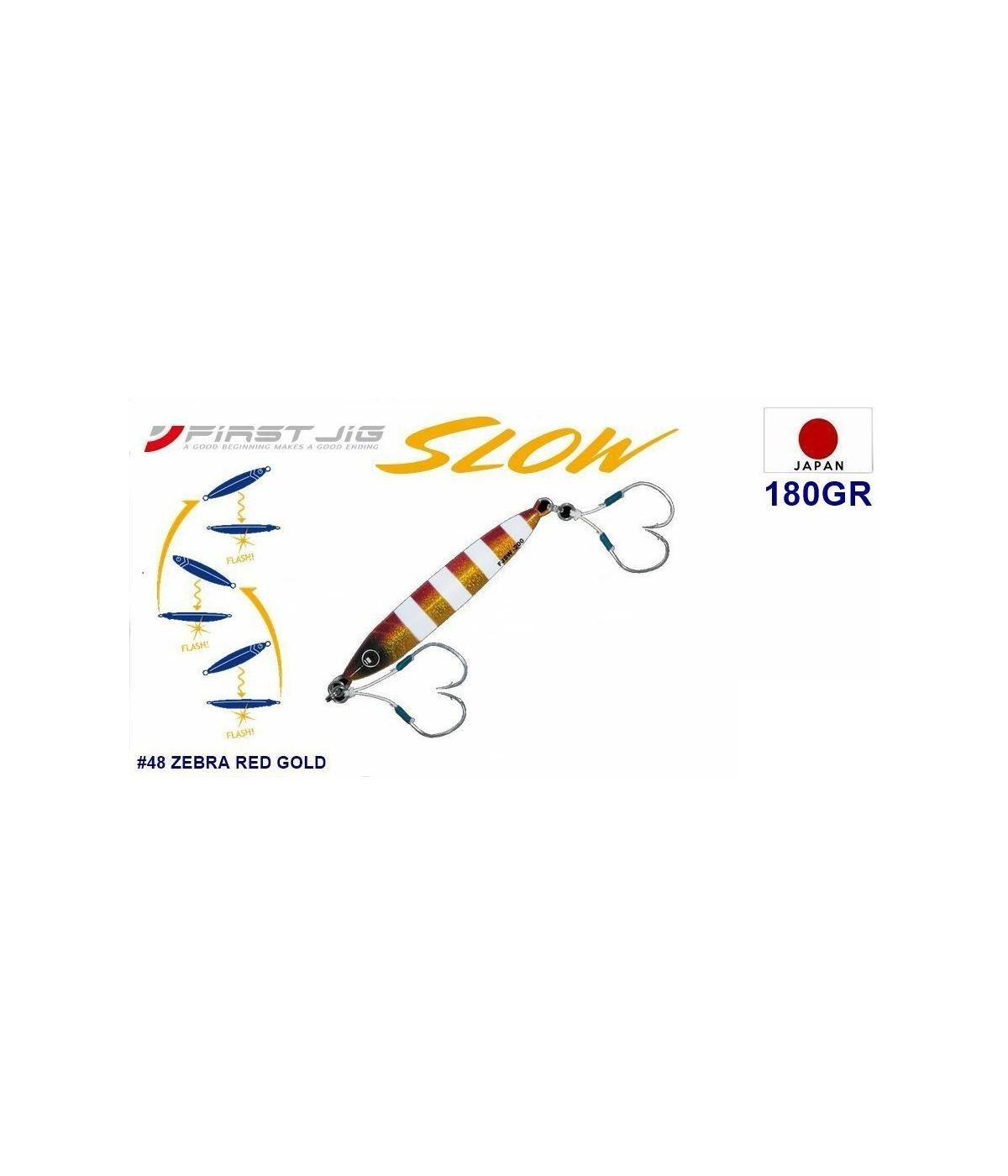 MC Major Craft First Jig Slow FJSW-180 Metal Yem 180 gr #Zebra Red Gold 048MAJOR CRAFT