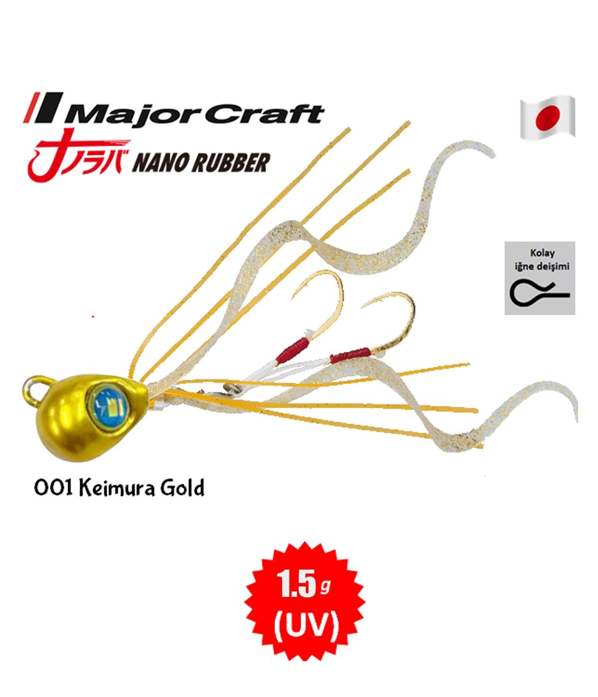 MC Major Craft Nano Rubber 1.5gr Keimura Gold UV #001MAJOR CRAFT