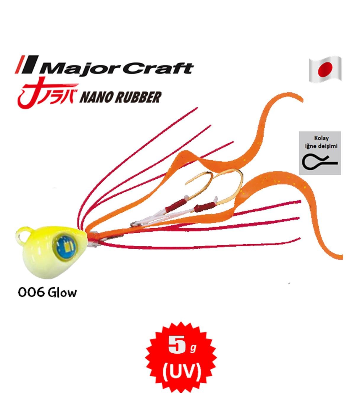 MC Major Craft Nano Rubber 5gr Glow #006MAJOR CRAFT