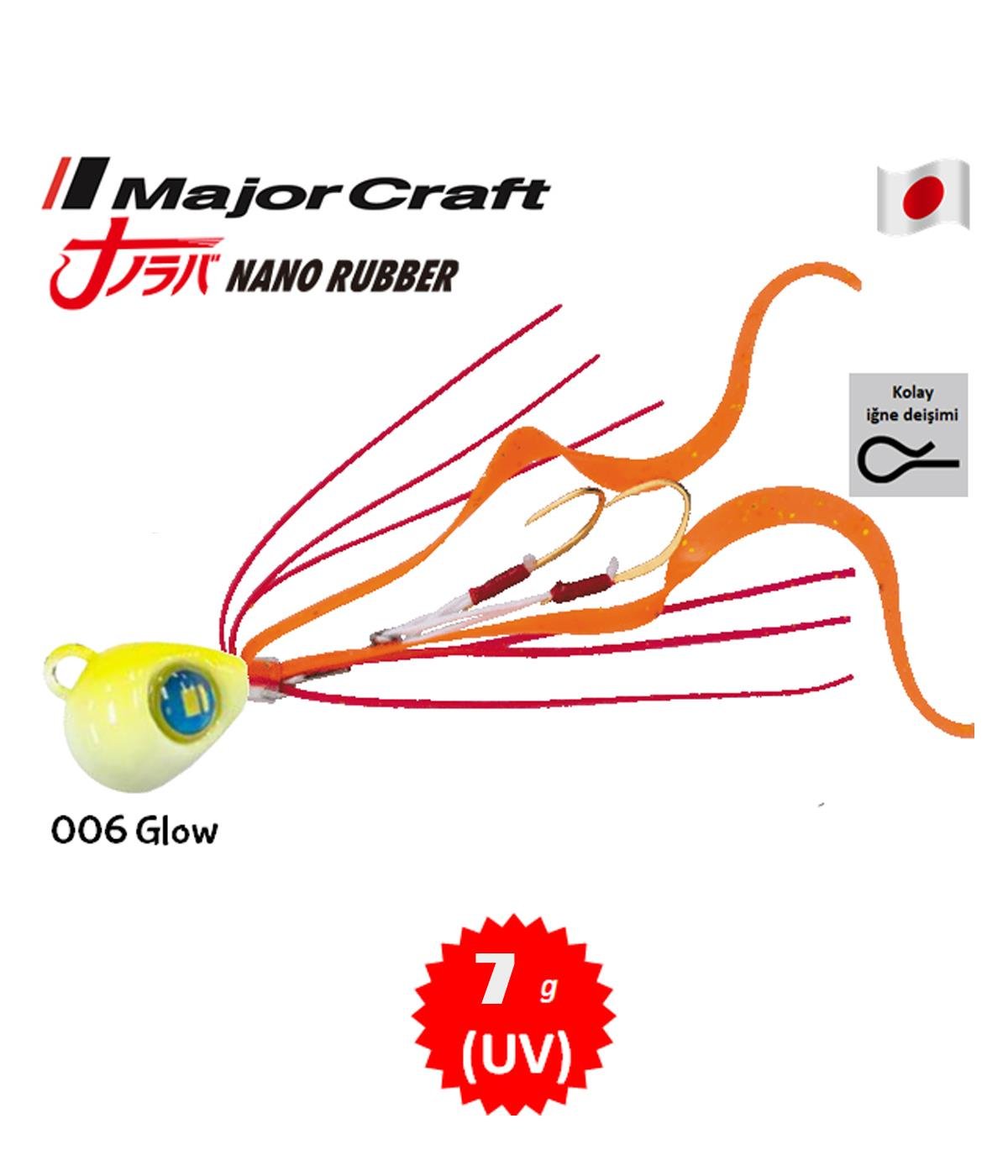 MC Major Craft Nano Rubber 7gr Glow #006MAJOR CRAFT