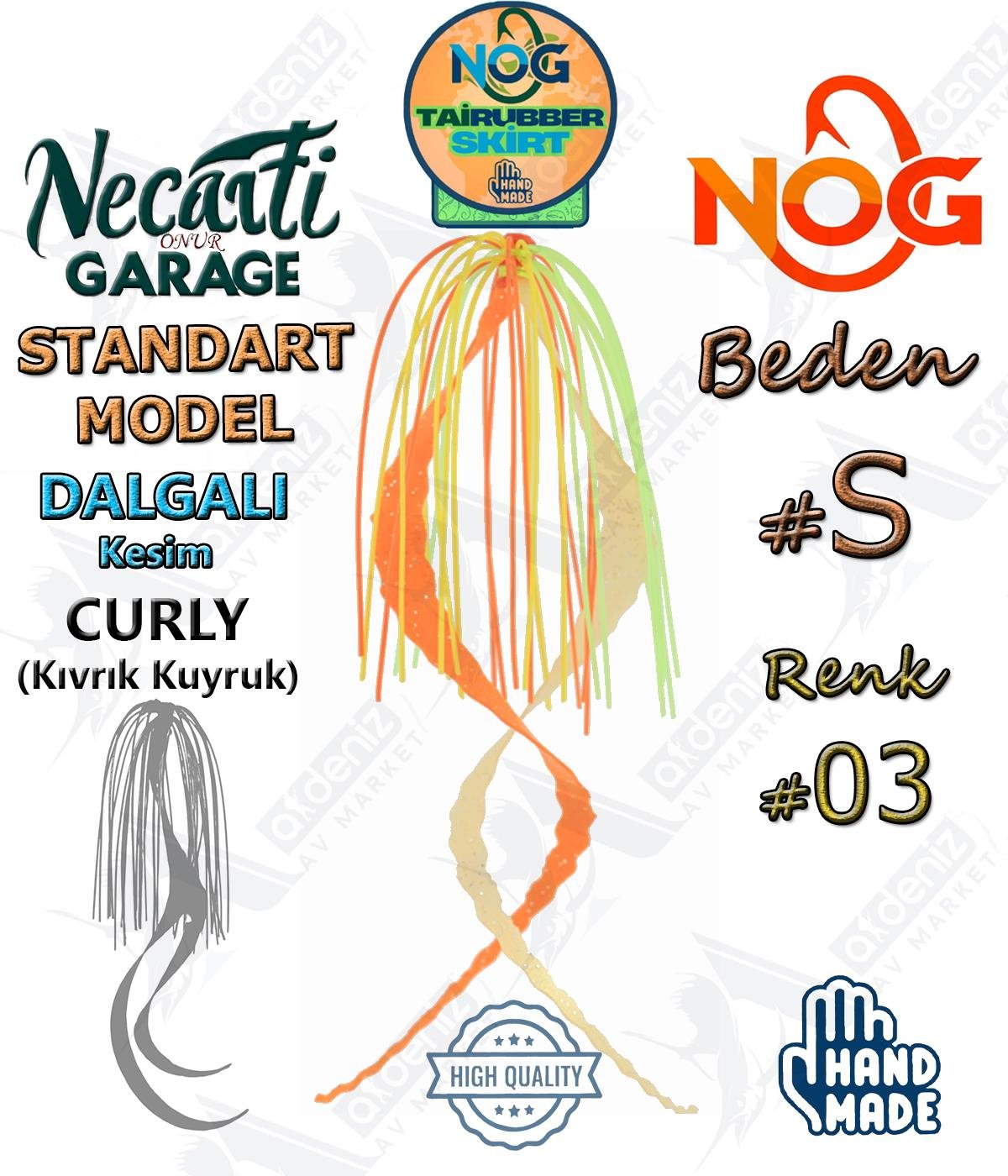 NOG Standart Tai Rubber Skirt Dalgalı Kesim Curly Kuyruk Yedek Etek #03 SNOG Necati Onur Garage