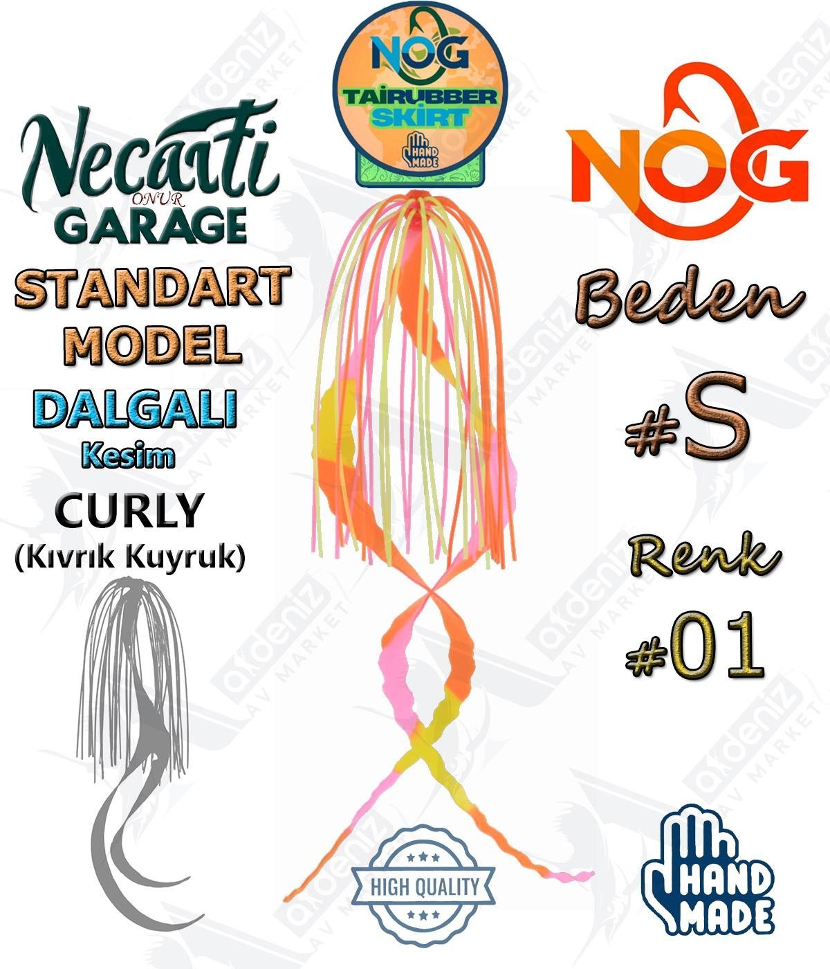 NOG Standart Tai Rubber Skirt Dalgalı Kesim Curly Kuyruk Yedek Etek #01 SNOG Necati Onur Garage