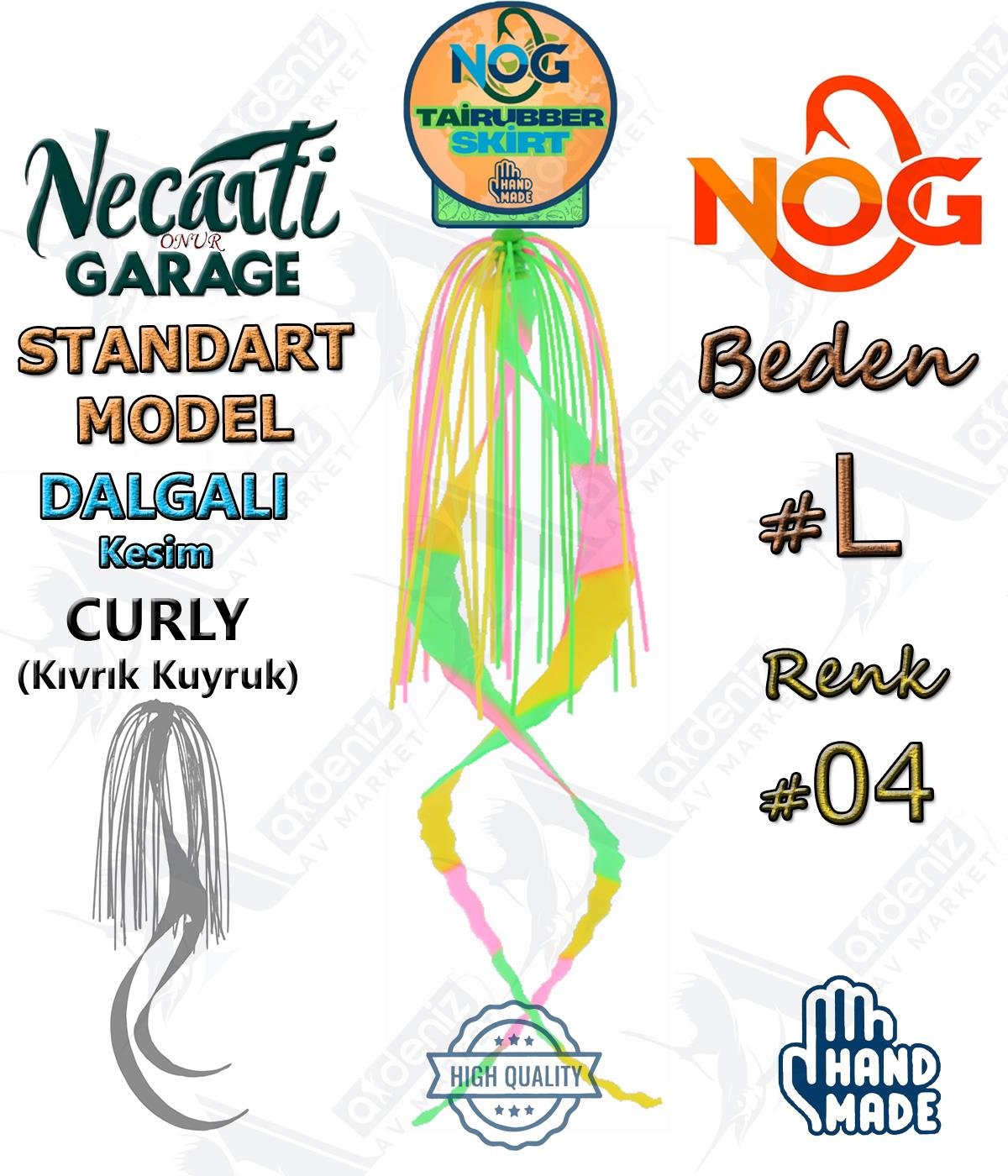 NOG Standart Tai Rubber Skirt Dalgalı Kesim Curly Kuyruk Yedek Etek #04 LNOG Necati Onur Garage