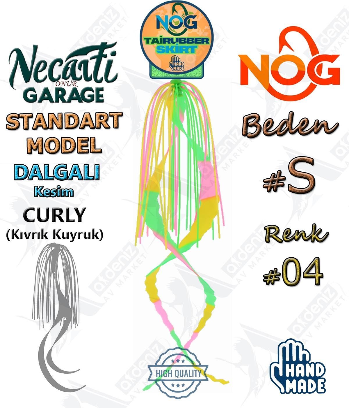 NOG Standart Tai Rubber Skirt Dalgalı Kesim Curly Kuyruk Yedek Etek #04 SNOG Necati Onur Garage