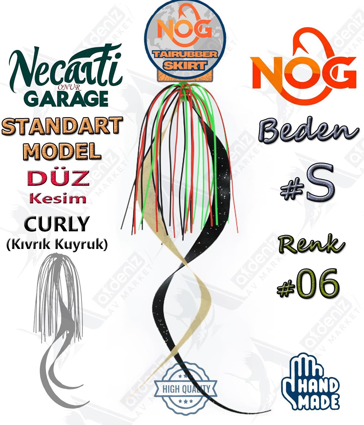 NOG Standart Tai Rubber Skirt Düz Kesim Curly Kuyruk Yedek Etek #06 SNOG Necati Onur Garage