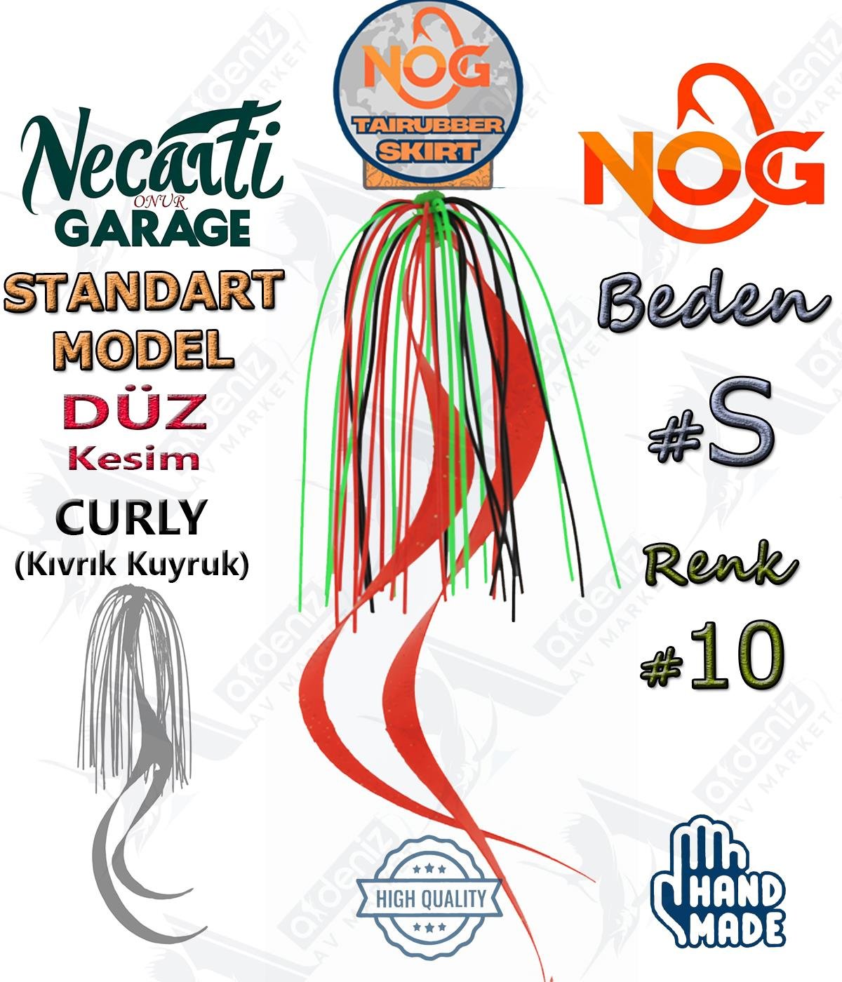 NOG Standart Tai Rubber Skirt Düz Kesim Curly Kuyruk Yedek Etek #10 SNOG Necati Onur Garage