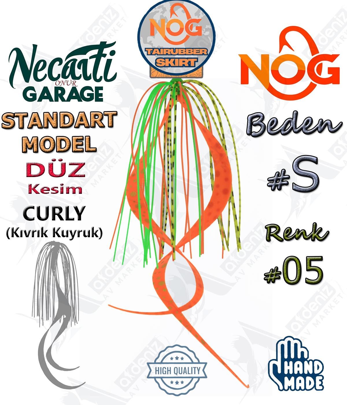 NOG Standart Tai Rubber Skirt Düz Kesim Curly Kuyruk Yedek Etek #05 SNOG Necati Onur Garage