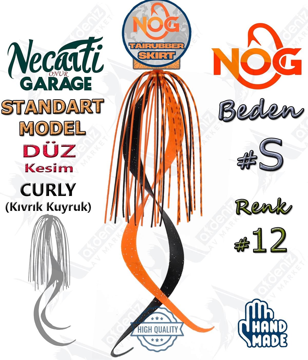 NOG Standart Tai Rubber Skirt Düz Kesim Curly Kuyruk Yedek Etek #12 SNOG Necati Onur Garage