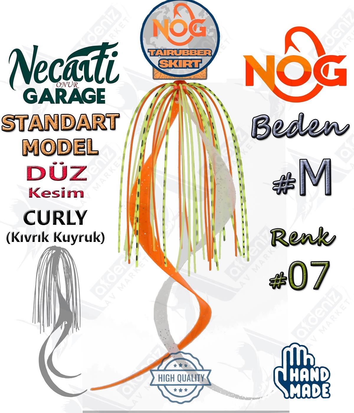 NOG Standart Tai Rubber Skirt Düz Kesim Curly Kuyruk Yedek Etek #07 MNOG Necati Onur Garage