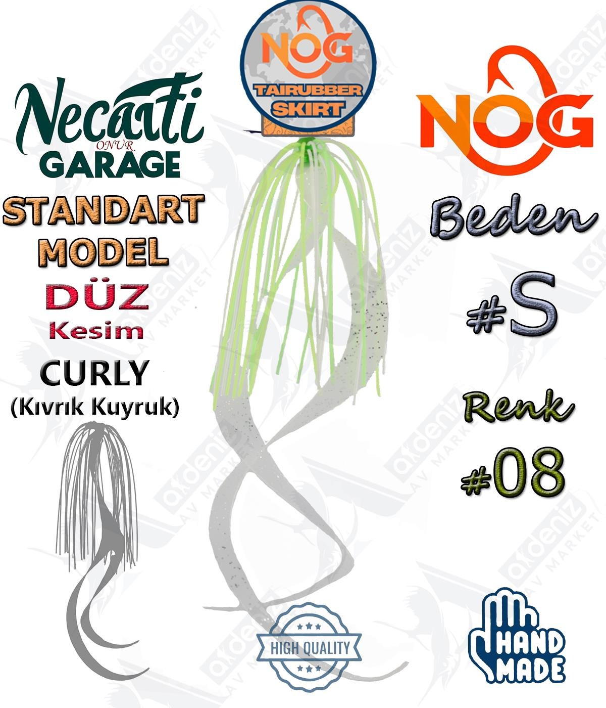 NOG Standart Tai Rubber Skirt Düz Kesim Curly Kuyruk Yedek Etek #08 SNOG Necati Onur Garage