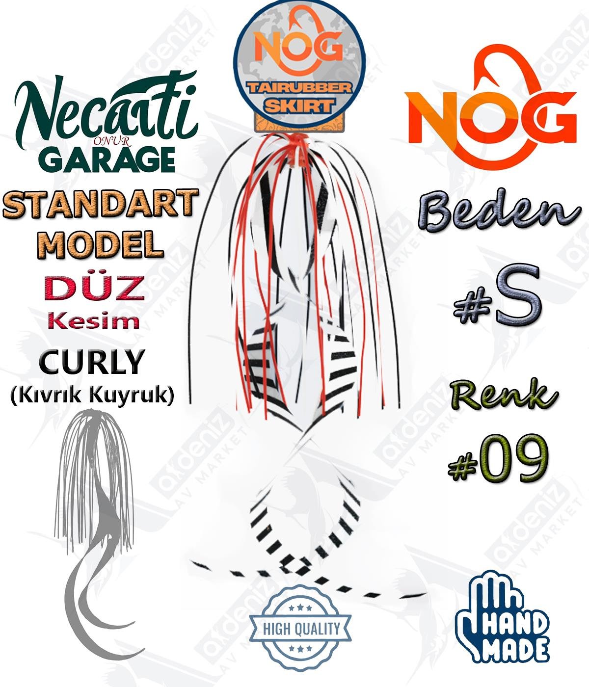NOG Standart Tai Rubber Skirt Düz Kesim Curly Kuyruk Yedek Etek #09 SNOG Necati Onur Garage