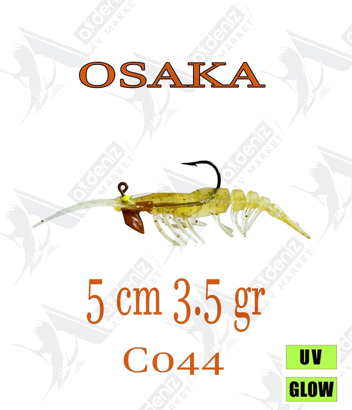 Osaka Caridina Shrimp 5cm 3.5gr silikon karides Color:C044OSAKA