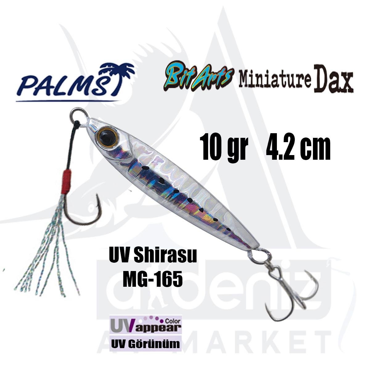 PALMS Bit Arts Miniature Dax 10gr 4.2cm Jig Yem Color: MG-165 UV ShirasuPALMS