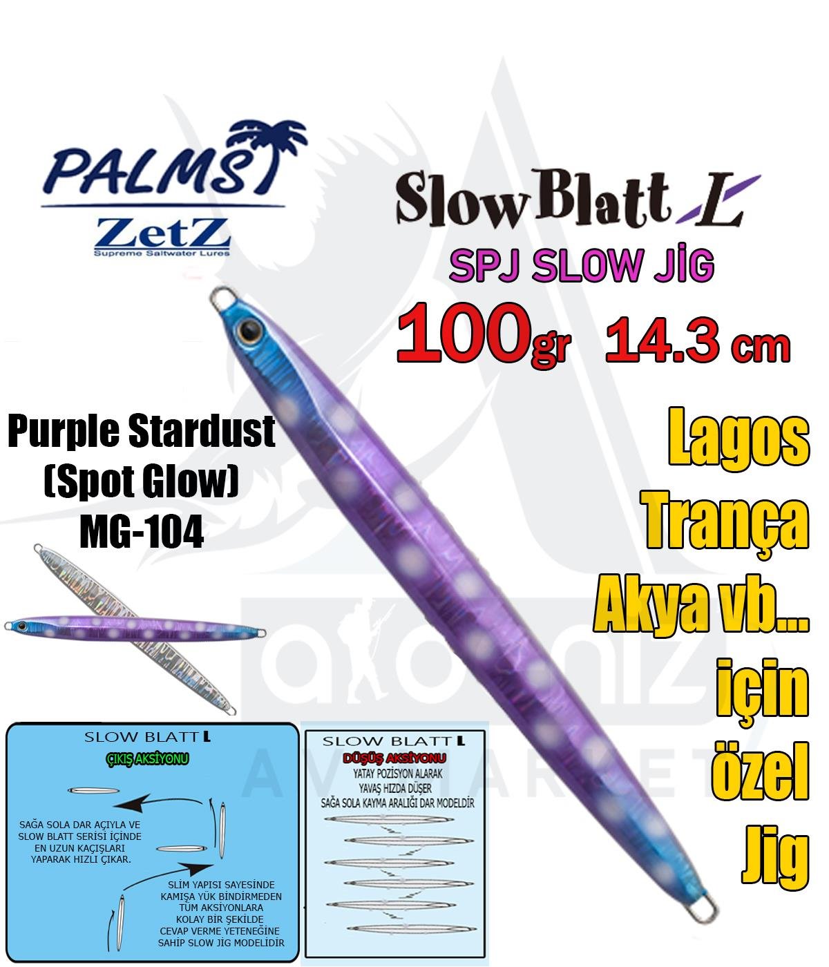 PALMS Zetz Slow Blatt L (Long) 100 gr Jig MG-104PALMS