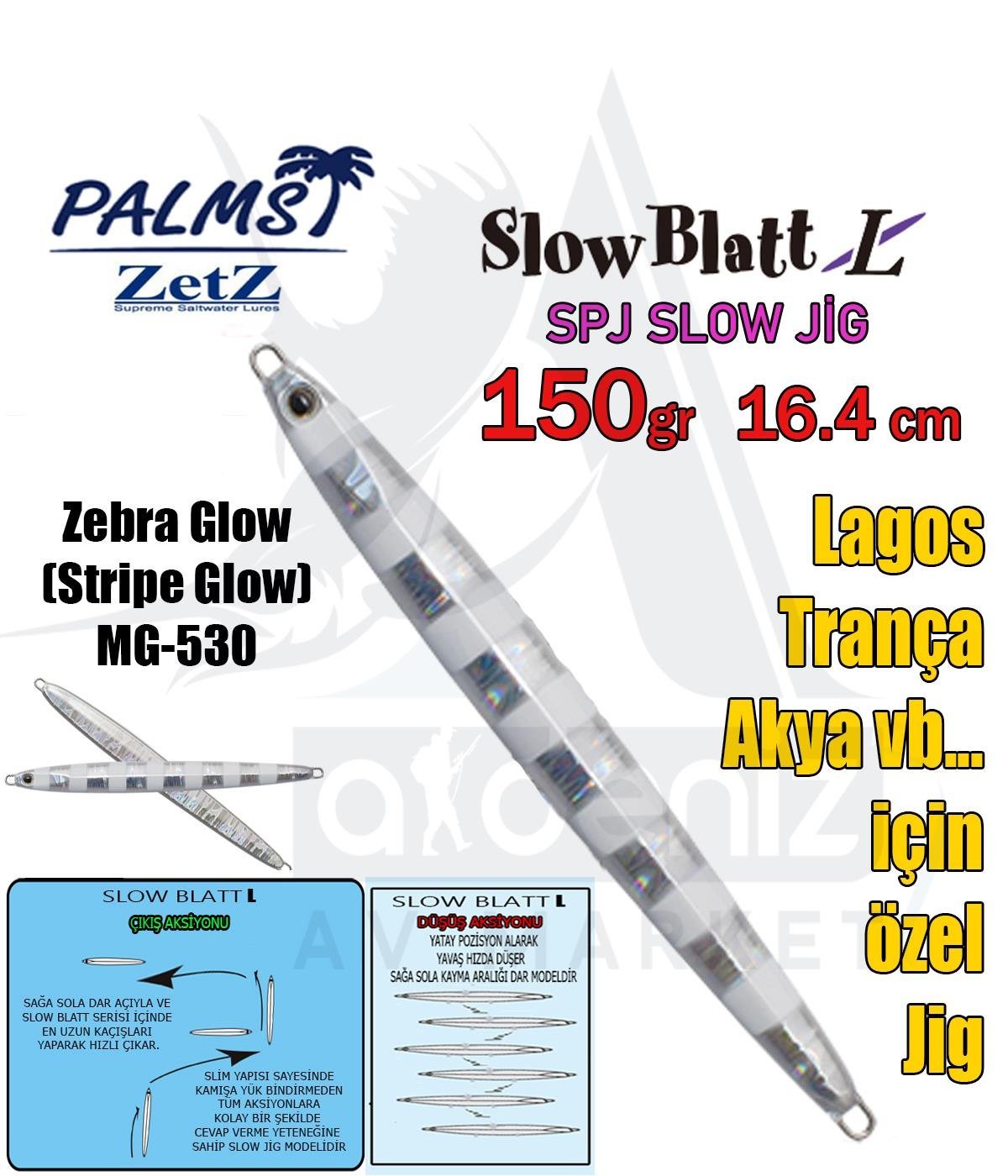 PALMS Zetz Slow Blatt L (Long) 150 gr Jig MG-530PALMS