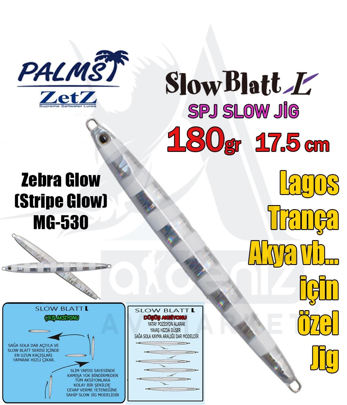 PALMS Zetz Slow Blatt L (Long) 180 gr Jig MG-530PALMS