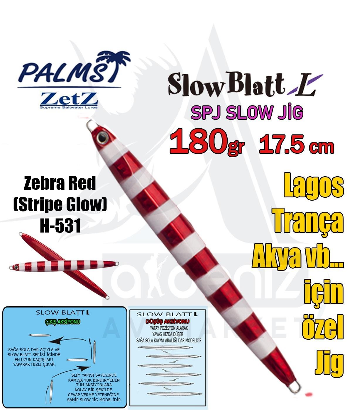 PALMS Zetz Slow Blatt L (Long) 180 gr Jig H-531PALMS