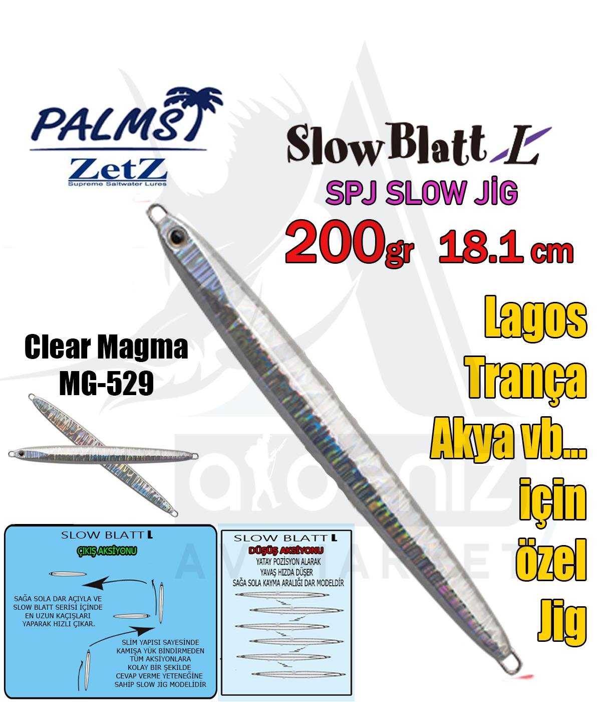 PALMS Zetz Slow Blatt L (Long) 200 gr Jig MG-529PALMS