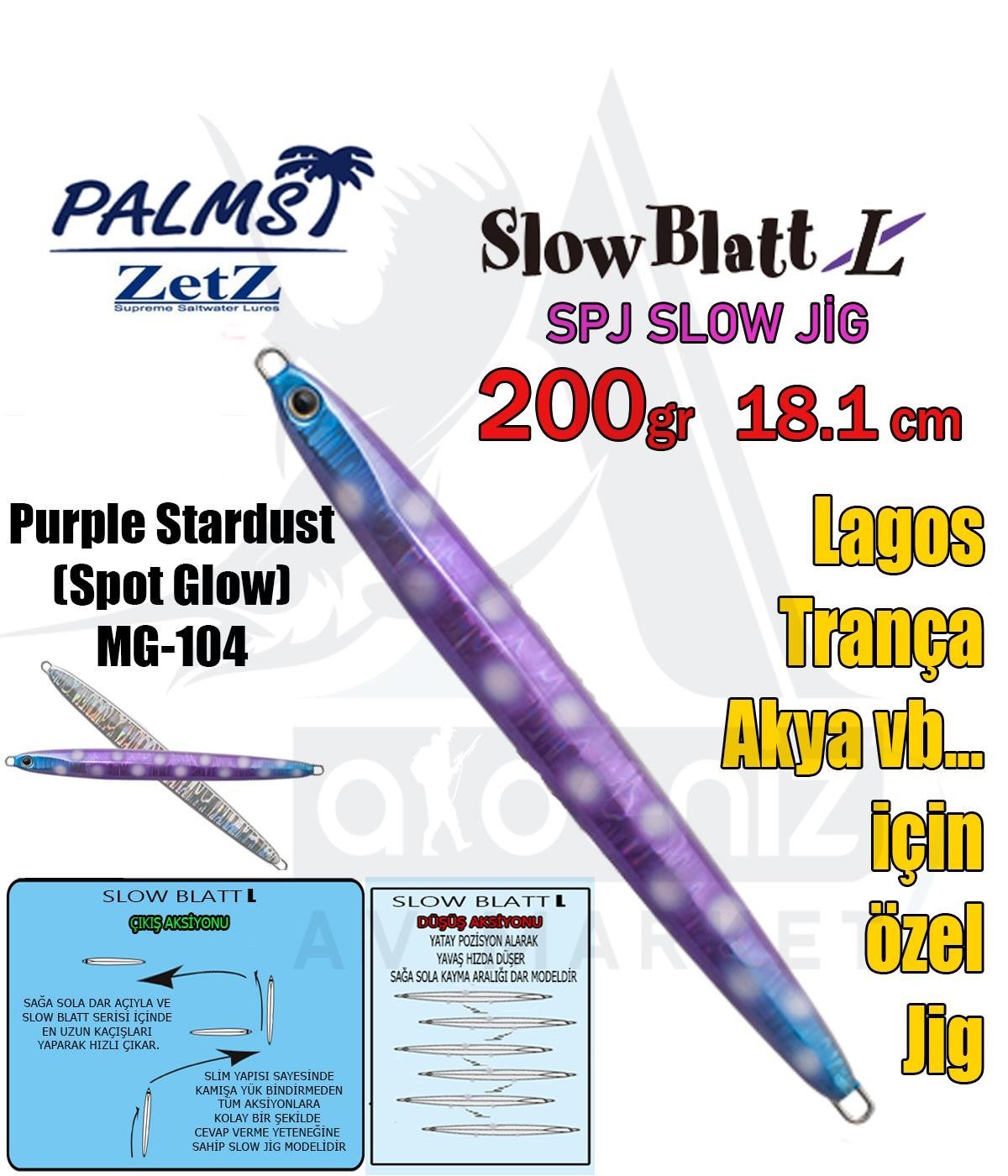 PALMS Zetz Slow Blatt L (Long) 200 gr Jig MG-104PALMS